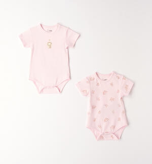 Newborn baby bodysuit set PINK