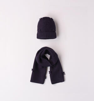 Girls' hat and scarf set BLUE