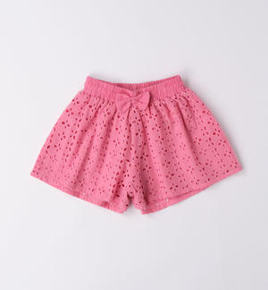 Short bambina in san gallo ROSA