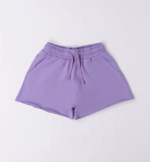 Short ragazza in felpa VIOLA