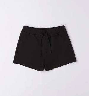 Shorts 100% cotone ragazza NERO