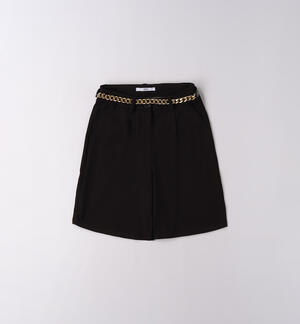 Shorts ragazza con cintura