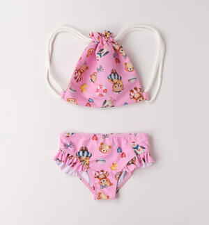 Girls' swimwear and beach bag