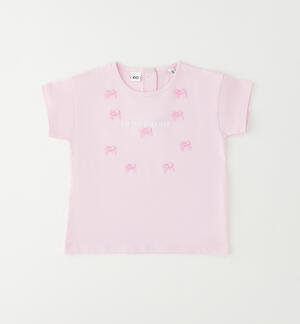 100% cotton girls' T-shirt PINK