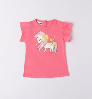 T-shirt bambina unicorno ROSSO