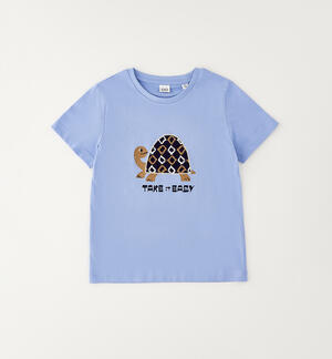 T-shirt bambino 100% cotone BLU