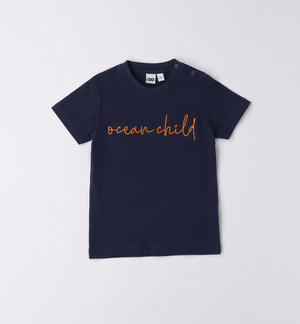 T-shirt bambino ricamo 100% cotone