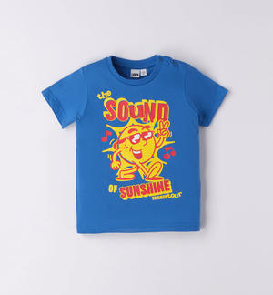 T-shirt bambino stampa grande BLU