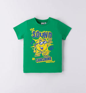 T-shirt bambino stampa grande VERDE