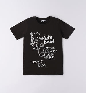 Coloured T-shirts for boy BLACK