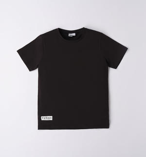 Boy's cotton T-shirt BLACK