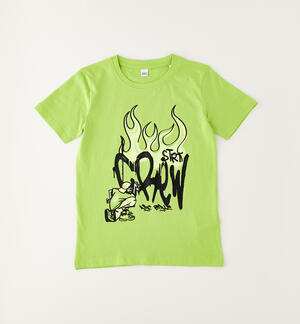 T-shirt in cotone ragazzo VERDE