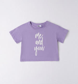 T-shirt ragazza glitter VIOLA