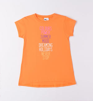T-shirt ragazza stampe varie ARANCIONE