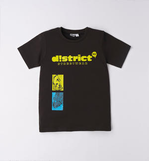 Boy's streetwear T-shirt BLACK