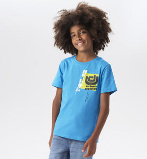 Boy's urban T-shirt LIGHT BLUE