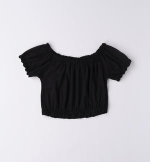 Top per ragazza NERO