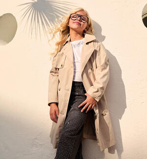 iDO girls' trench coat