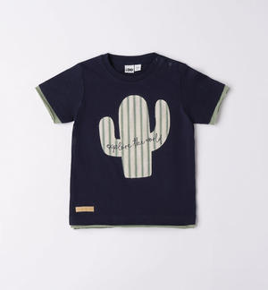 Boy's cactus T-shirt BLUE