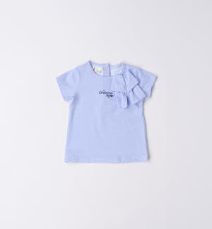 T-shirt neonata con fiocco