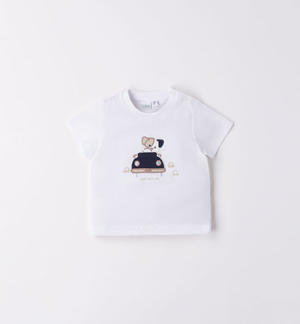 T-shirt neonato 100% cotone con animaletto