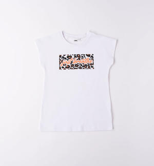 T-shirt ragazza con grafiche diverse BIANCO