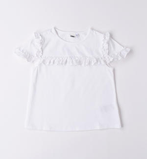 Girl's T-shirt with ruffles