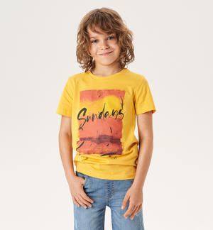 T-shirt ragazzo Sundays GIALLO