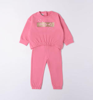 Tuta bambina con glitter ROSA