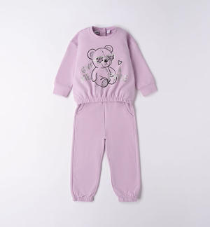 Girl's teddy bear playsuit VIOLET