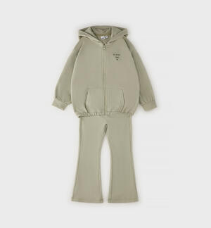 Girls' sports tracksuit GREEN
