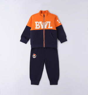 Boy's colour block playsuit ORANGE