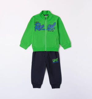 Boys' urban-style tracksuit GREEN