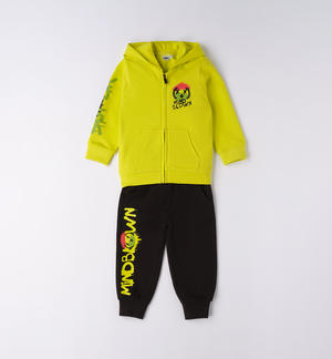 Tuta bambino in felpa stile urban VERDE