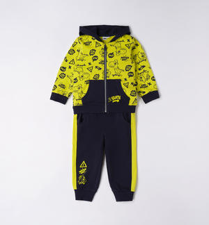Tuta bambino stampa skate VERDE