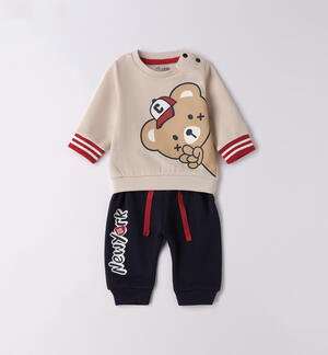 Tuta neonato sportiva BEIGE