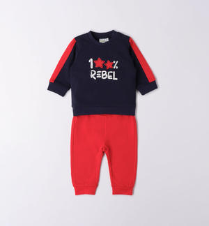 Romper for baby boy with stars BLUE
