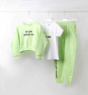 Girl's three-piece tracksuit WHITE
