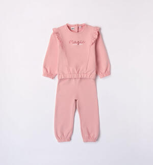 Girls' pink tracksuit