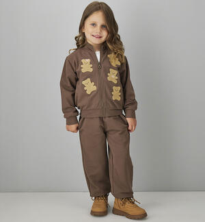 Tuta sportiva bambina MARRONE