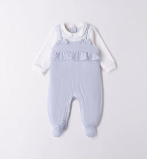 Tutina intera neonata effetto salopette
