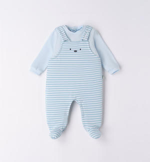 Tutina intera salopette neonato AZZURRO