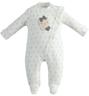 Baby girl onesie with feet