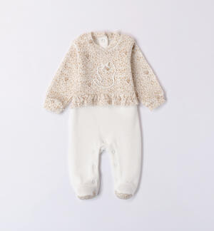 Kitten design sleepsuit for baby girl