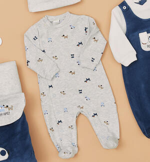Tutina neonato in felpa stretch