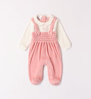 Pink sleepsuit for baby girl