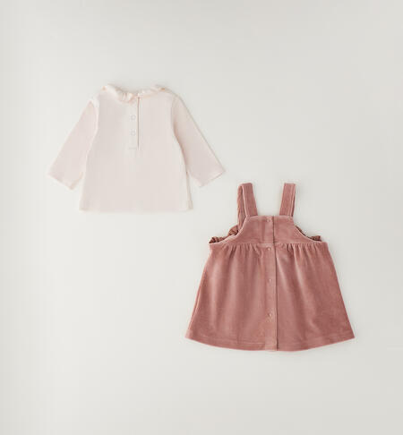 Baby girl dress with overalls ROSA-2522