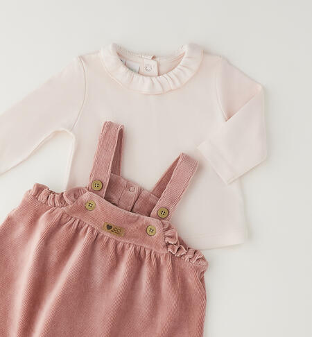Baby girl dress with overalls ROSA-2522
