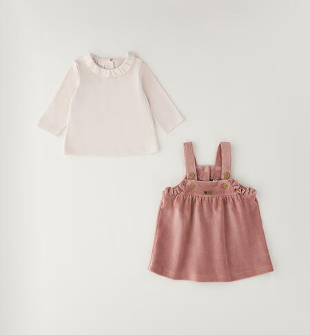 Baby girl dress with overalls ROSA-2522