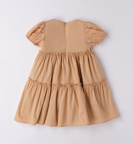 Abito a balze per bambina da 9 mesi a 8 anni iDO BEIGE-0732